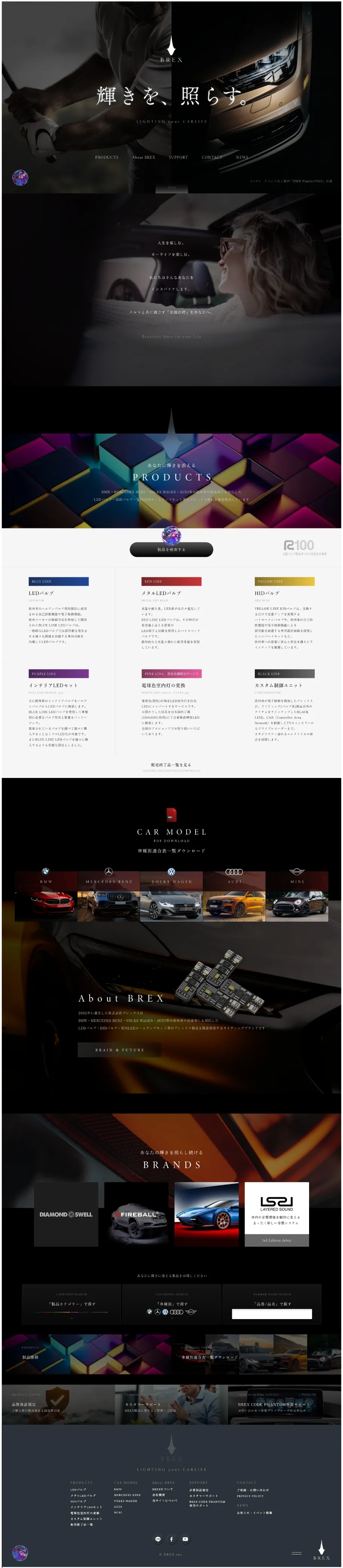 業種：車載用ライティング製品の開発販売会社様の例